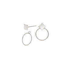 Load image into Gallery viewer, Diamond Stud Earrings and Ear Jackets Sterling Silver - Lucy Ashton Jewellery