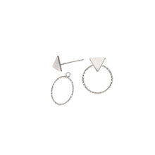 Load image into Gallery viewer, Triangle Stud Earrings and Ear Jackets Sterling Silver - Lucy Ashton Jewellery