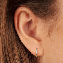 Load image into Gallery viewer, Mini Star Hoop Earrings Sterling Silver - Lucy Ashton Jewellery