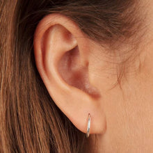Load image into Gallery viewer, Mini Heart Hoop Earrings Sterling Silver - Lucy Ashton Jewellery