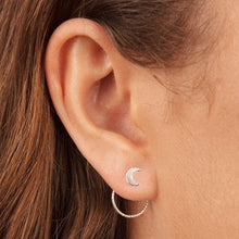 Load image into Gallery viewer, Moon and Star Stud Earrings and Ear Jackets Sterling Silver - Lucy Ashton Jewellery