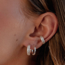 Load image into Gallery viewer, rope hoop earrings sterling silver-lucy ashton jewellery