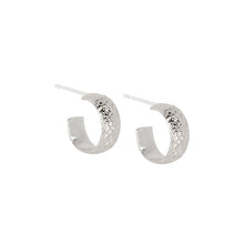 Load image into Gallery viewer, snake skin hoop earrings sterling silver-lucy ashton jewellery
