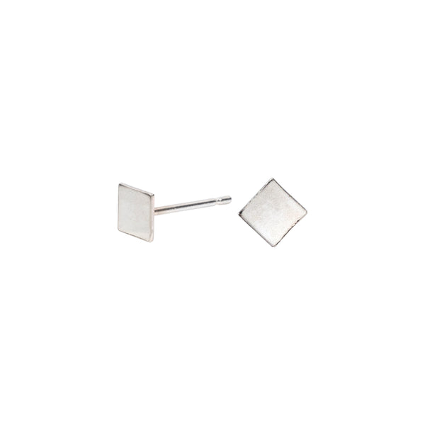 Tiny Diamond Stud Earrings Sterling Silver - Lucy Ashton Jewellery