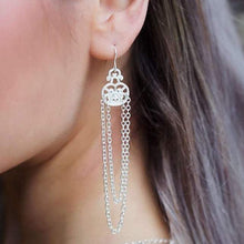 Load image into Gallery viewer, Filigree Chain Earrings - Lucy Ashton Jewellery
