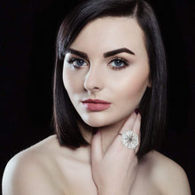 Load image into Gallery viewer, Half Moon Mandala Rings - Lucy Ashton Jewellery