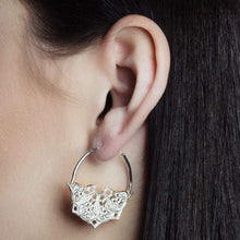 Load image into Gallery viewer, Half Moon Mandala Hoop Earrings - Lucy Ashton Jewellery