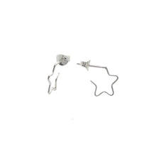 Load image into Gallery viewer, Small Star Huggie Hoop Earrings Sterling Silver - Lucy Ashton Jewellery