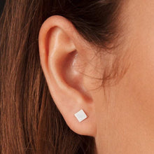 Load image into Gallery viewer, Tiny Diamond Stud Earrings Sterling Silver - Lucy Ashton Jewellery
