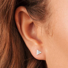 Load image into Gallery viewer, Tiny Triangle Earrings Sterling Silver - Lucy Ashton Jewellery