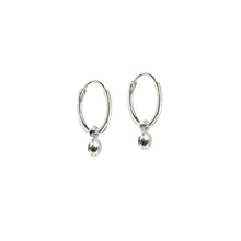 Load image into Gallery viewer, mini dot hoop earrings, sterling silver, handmade-Lucy Ashton Jewellery

