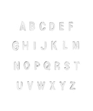 Load image into Gallery viewer, alphabet charms in sterling silver for letter necklace, lucy ashton jewellery

