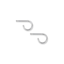 Load image into Gallery viewer, a pair of small hoop earrings with straight posts on a clean white background
