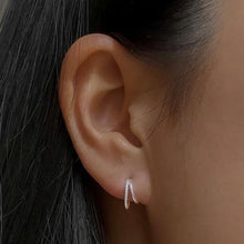 Load image into Gallery viewer, Double Mini Hoop Earrings Sterling Silver - Lucy Ashton Jewellery
