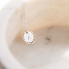 Load image into Gallery viewer, Personalised Initial Coin Necklace Sterling Silver - Lucy Ashton Jewellery
