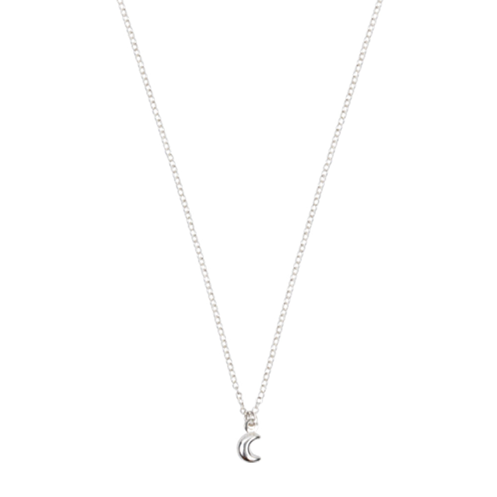 Tiny Moon Necklace Sterling Silver - Lucy Ashton Jewellery