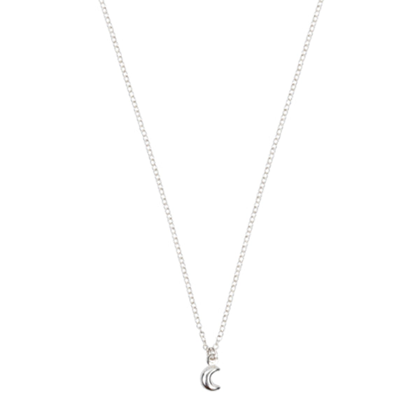 Tiny Moon Necklace Sterling Silver - Lucy Ashton Jewellery
