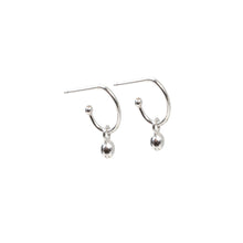 Load image into Gallery viewer, Mini Dot Hoop Earrings Sterling Silver - Lucy Ashton Jewellery
