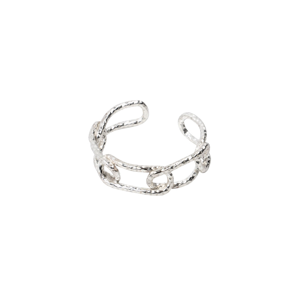 Linked Chain Ring Sterling Silver - Lucy Ashton Jewellery