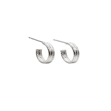 Load image into Gallery viewer, Rope Hoop Earrings Sterling Silver - Lucy Ashton Jewellery
