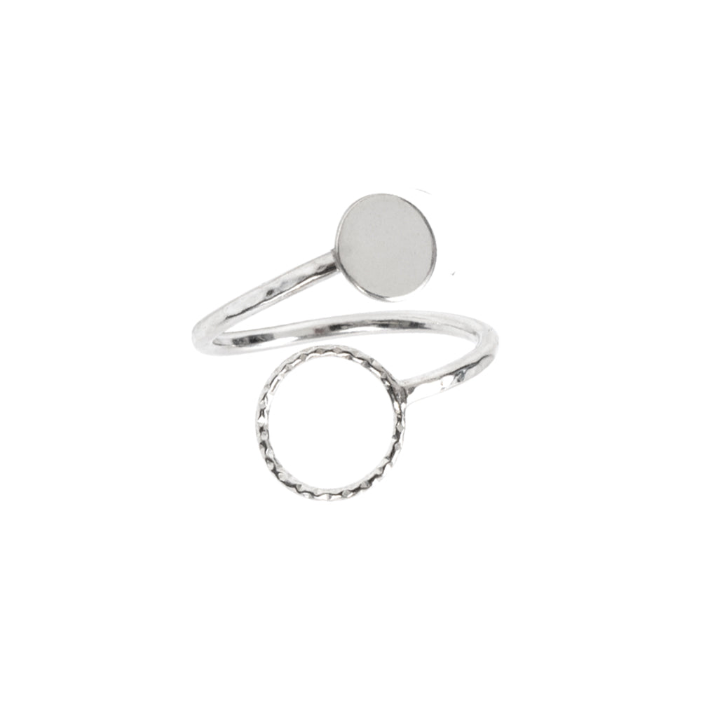 Sterling silver sale disc ring