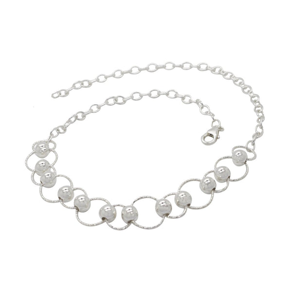 Circle and Bead Choker Sterling Silver - Lucy Ashton Jewellery