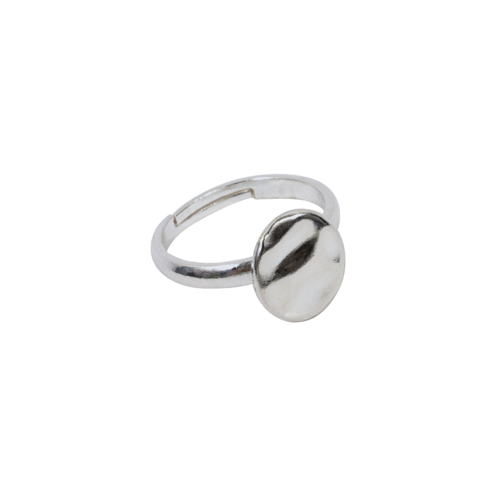 Hammered Disc Ring Sterling Silver - Lucy Ashton Jewellery