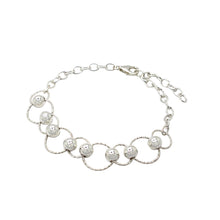 Load image into Gallery viewer, Circle and Bead Adjustable Bracelet Sterling Silver - Lucy Ashton Jewellery
