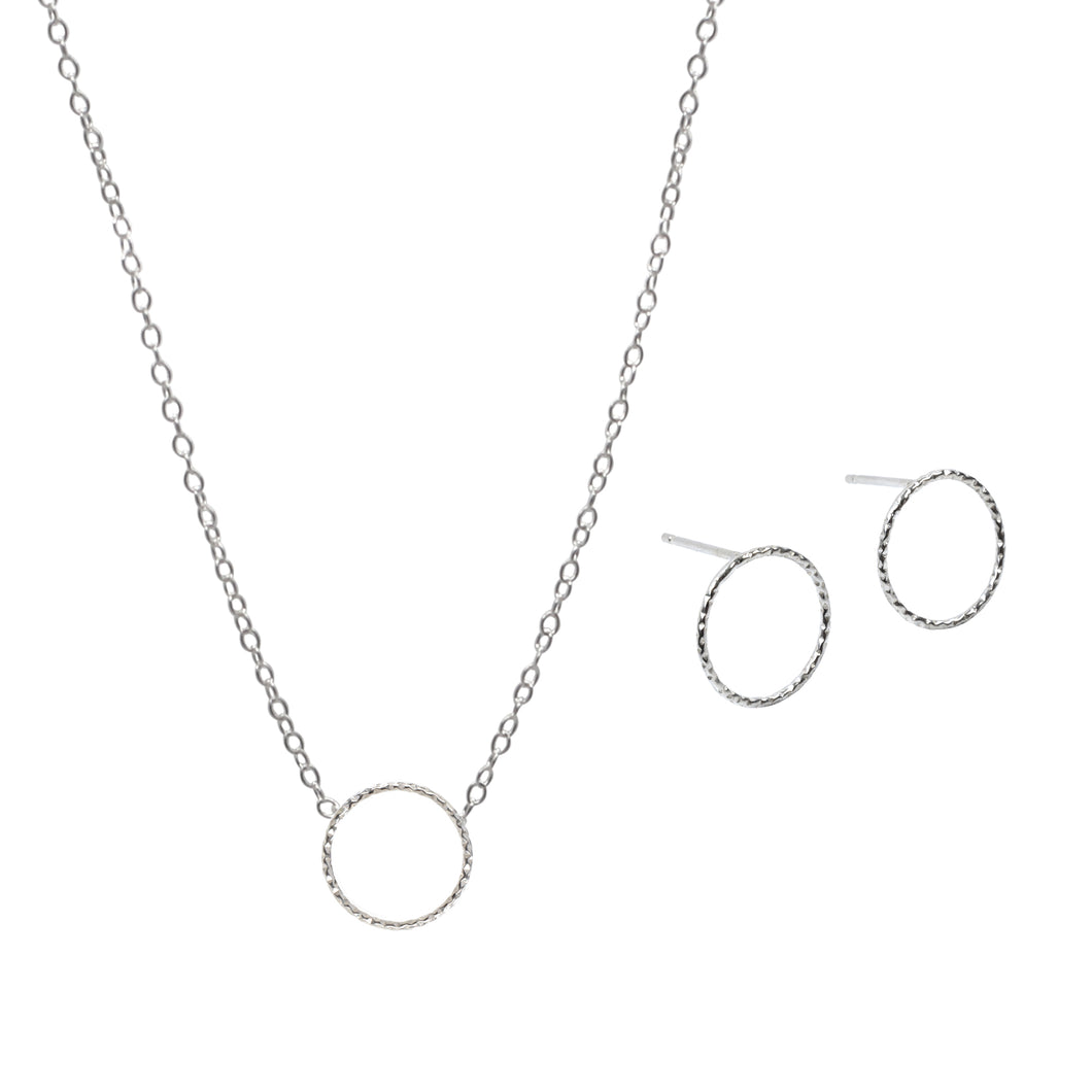 Circle Necklace and Earring Gift Set - Lucy Ashton Jewellery