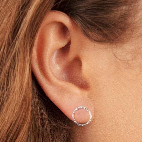 Circle Stud Earrings Sterling Silver - Lucy Ashton Jewellery