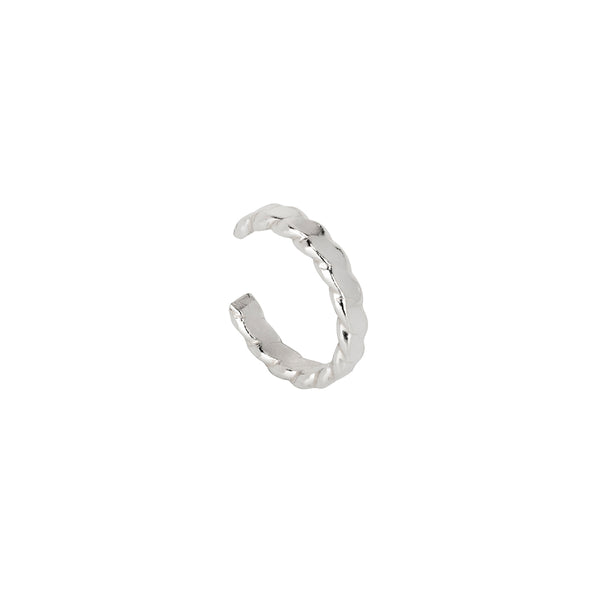 flat rope ear cuff sterling silver-lucy ashton jewellery