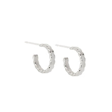 Load image into Gallery viewer, flat rope hoop earrings sterling silver-lucy ashton jewellery

