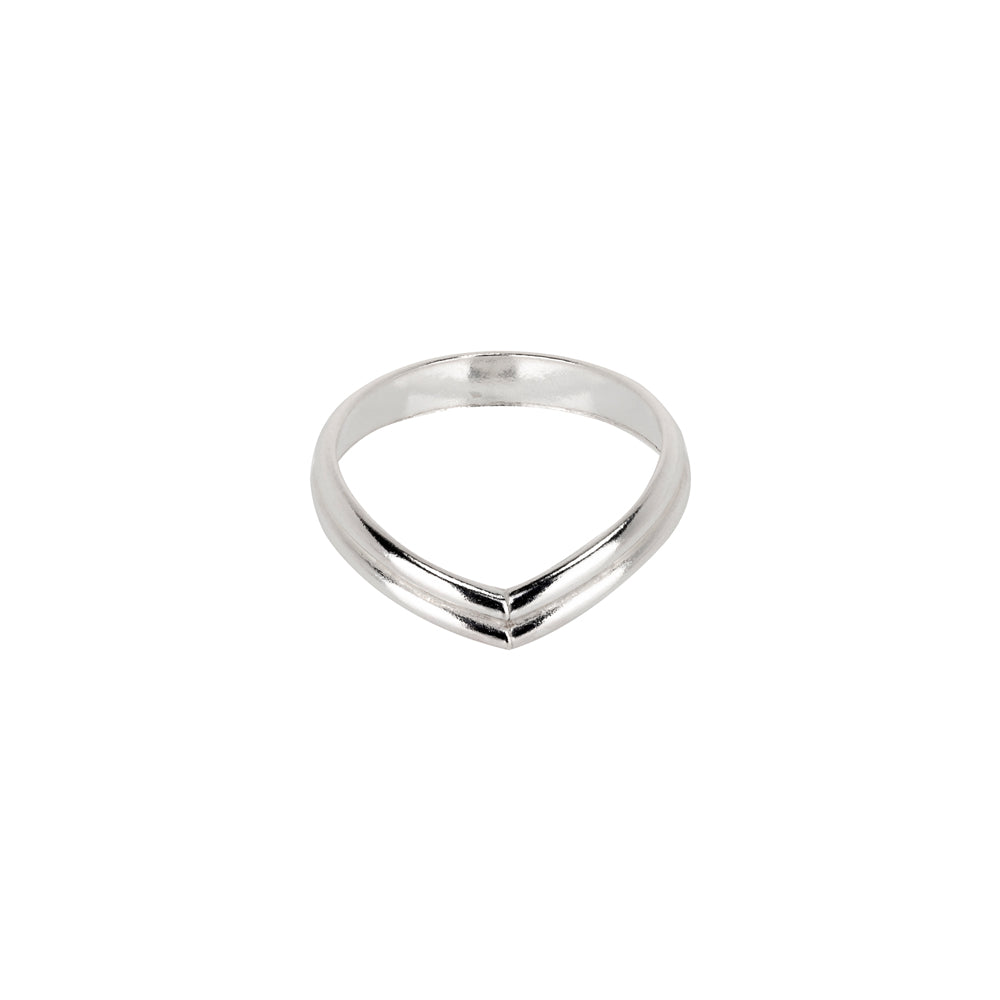 double row wishbone ring sterling silver-lucy ashton jewellery