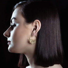 Load image into Gallery viewer, Half Moon Mandala Hoop Earrings - Lucy Ashton Jewellery
