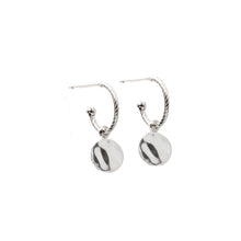 Load image into Gallery viewer, Hammered Medal Hoop Earrings Sterling Silver - Lucy Ashton Jewellery

