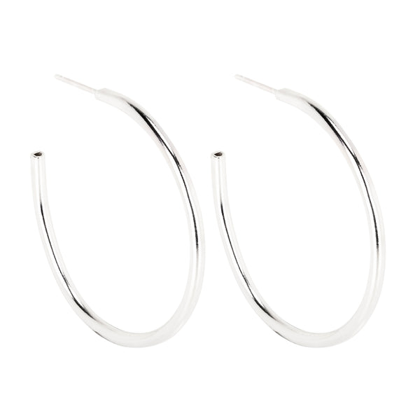 large handmade hoop earrings sterling silver- Lucy Ashton Jewellery