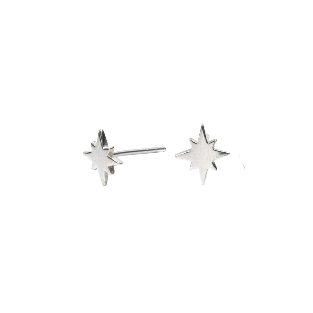 Tiny Star Stud Earrings Sterling Silver - Lucy Ashton Jewellery