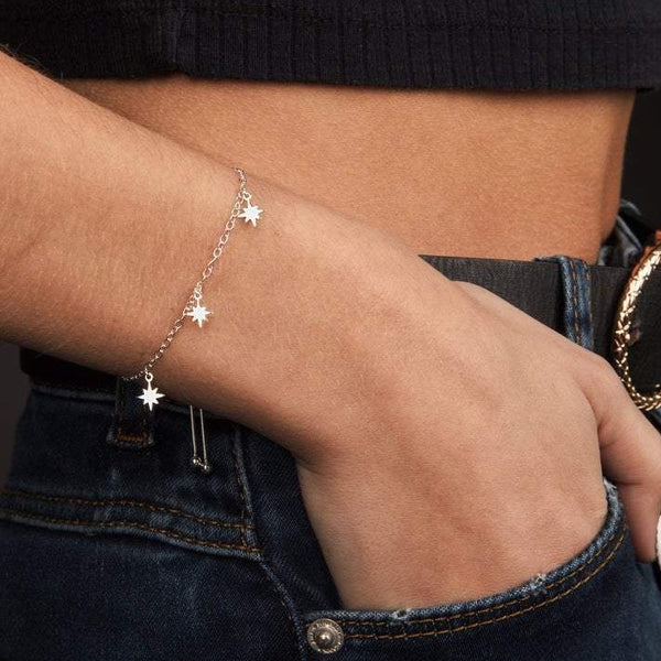 Fallen Stars Adjustable Bracelet Sterling Silver - Lucy Ashton Jewellery