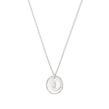 Load image into Gallery viewer, personalised initial coin necklace sterling silver-lucy ashton jewellery
