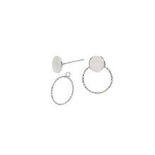 Load image into Gallery viewer, Disc and Circle Stud Earrings and Ear Jackets Sterling Silver - Lucy Ashton Jewellery
