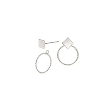 Load image into Gallery viewer, Diamond Stud Earrings and Ear Jackets Sterling Silver - Lucy Ashton Jewellery
