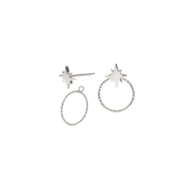 Star Stud Earrings and Ear Jackets Sterling Silver - Lucy Ashton Jewellery