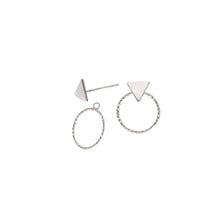 Load image into Gallery viewer, Triangle Stud Earrings and Ear Jackets Sterling Silver - Lucy Ashton Jewellery
