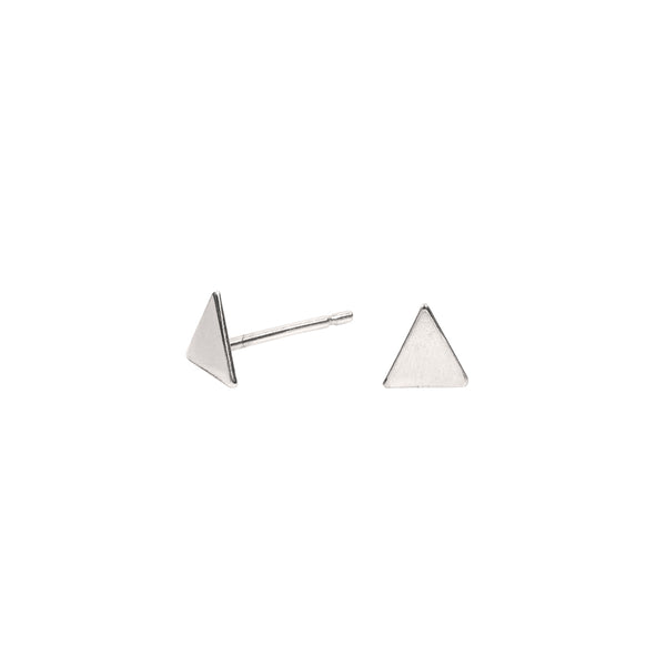 Tiny Triangle Earrings Sterling Silver - Lucy Ashton Jewellery