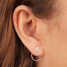 Load image into Gallery viewer, Moon and Star Stud Earrings and Ear Jackets Sterling Silver - Lucy Ashton Jewellery

