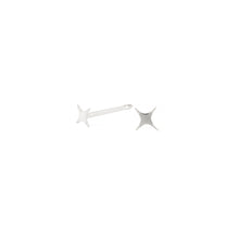 Load image into Gallery viewer, tiny four point star stud earrings sterling silver-Lucy Ashton Jewellery

