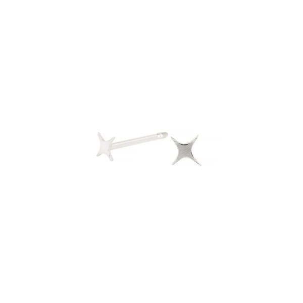 tiny four point star stud earrings sterling silver-Lucy Ashton Jewellery