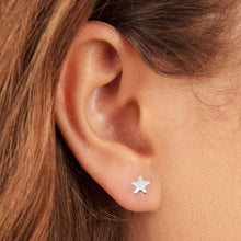 Load image into Gallery viewer, Moon and Star Stud Earrings and Ear Jackets Sterling Silver - Lucy Ashton Jewellery

