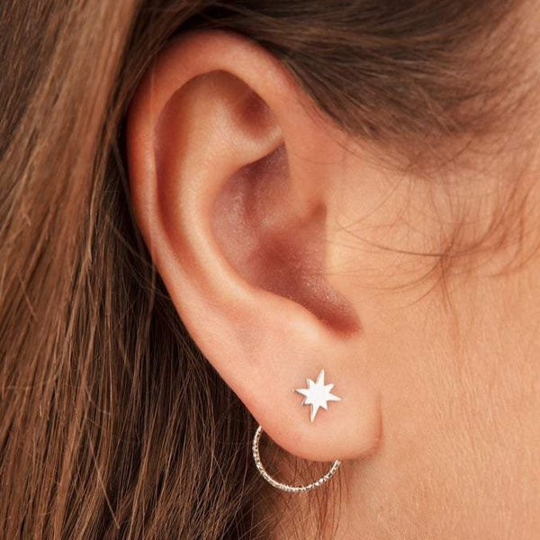 Star Stud Earrings and Ear Jackets Sterling Silver - Lucy Ashton Jewellery