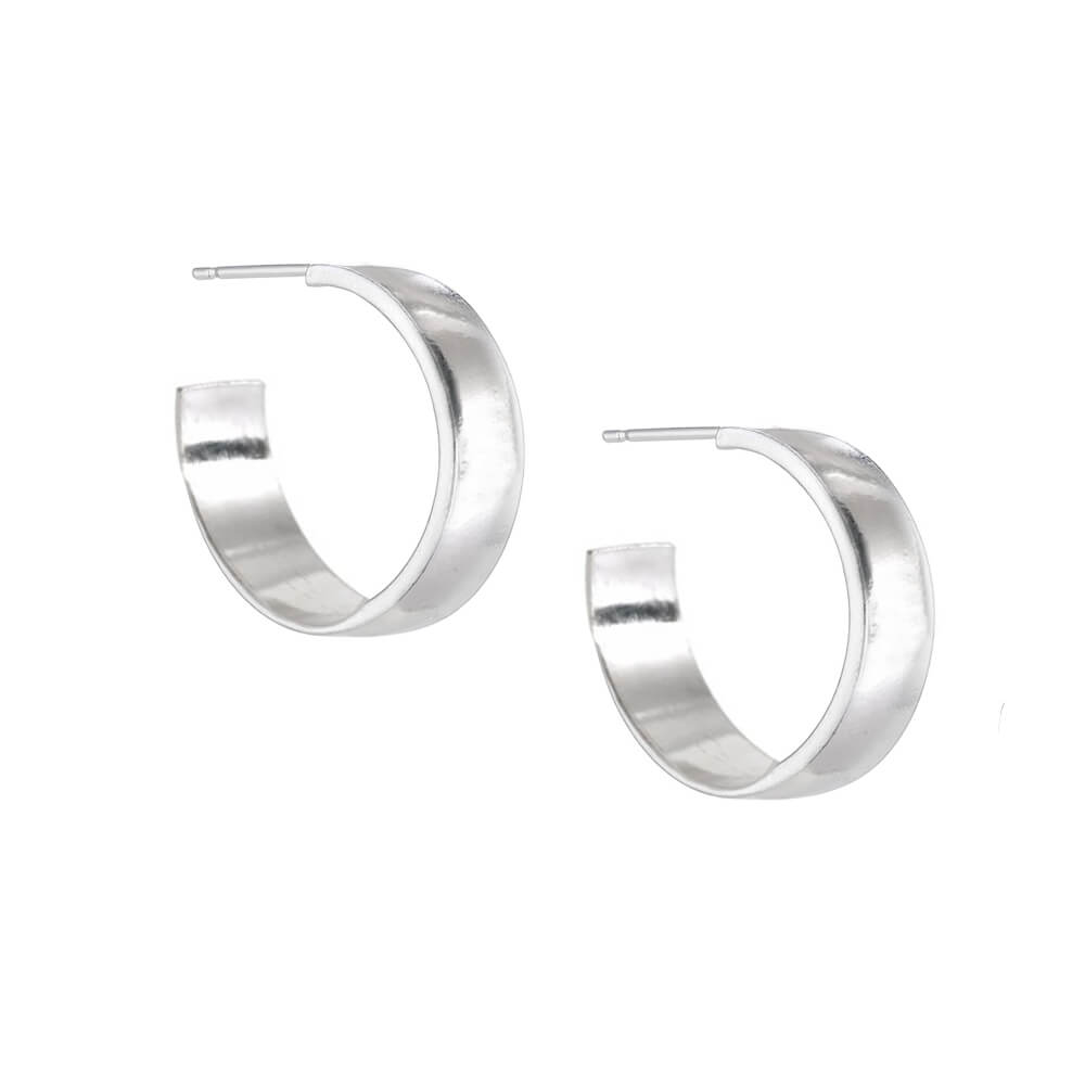 wide hoop earrings sterling-lucy ashton jewellery